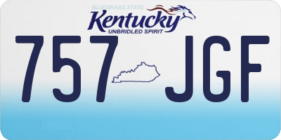 KY license plate 757JGF