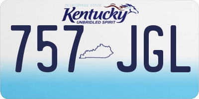 KY license plate 757JGL