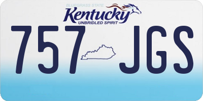 KY license plate 757JGS