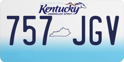 KY license plate 757JGV