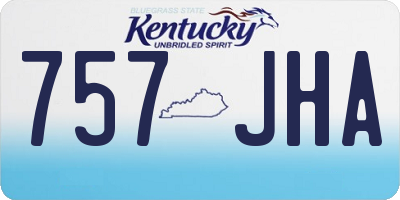 KY license plate 757JHA