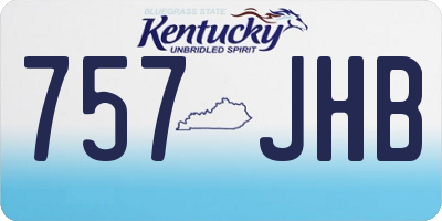 KY license plate 757JHB