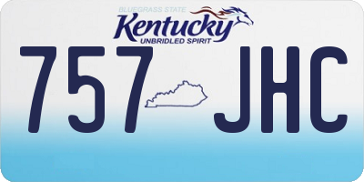 KY license plate 757JHC