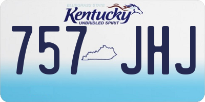 KY license plate 757JHJ