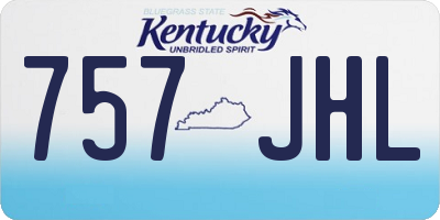 KY license plate 757JHL