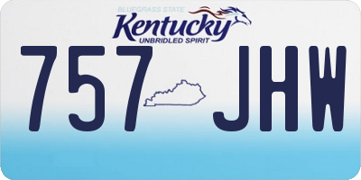 KY license plate 757JHW
