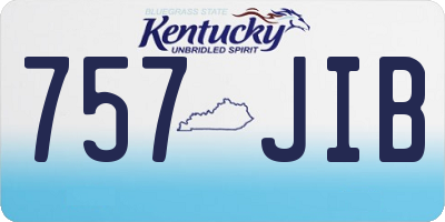 KY license plate 757JIB