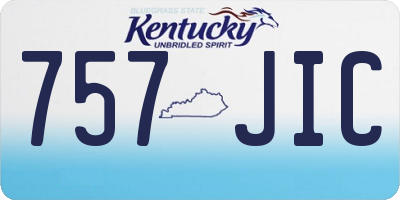 KY license plate 757JIC