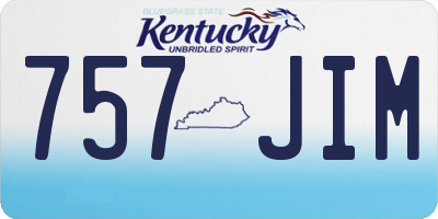 KY license plate 757JIM