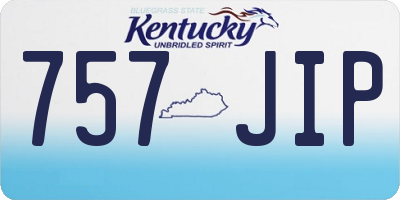 KY license plate 757JIP