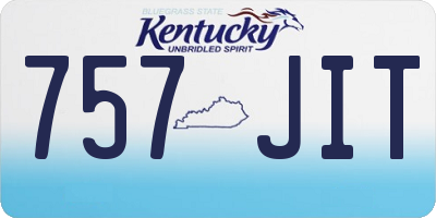 KY license plate 757JIT