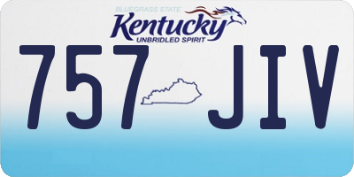 KY license plate 757JIV