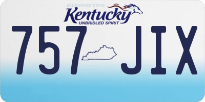 KY license plate 757JIX