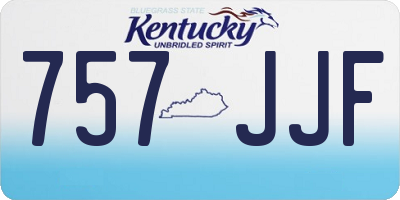 KY license plate 757JJF