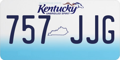 KY license plate 757JJG