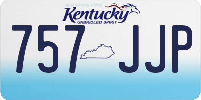 KY license plate 757JJP