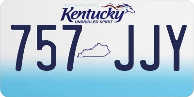 KY license plate 757JJY