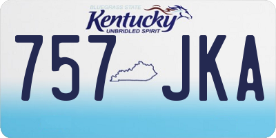 KY license plate 757JKA