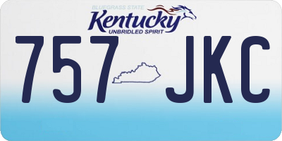 KY license plate 757JKC