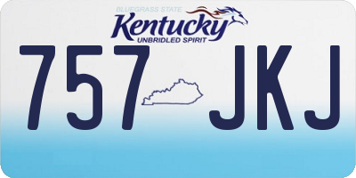 KY license plate 757JKJ