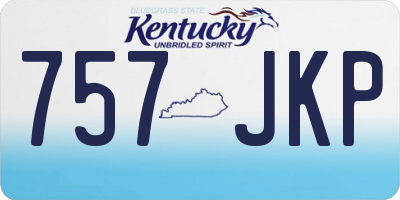 KY license plate 757JKP