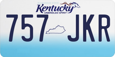 KY license plate 757JKR