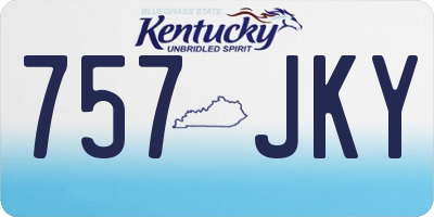 KY license plate 757JKY