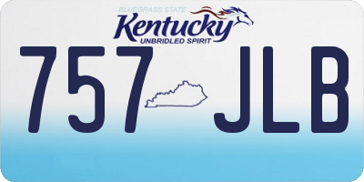 KY license plate 757JLB
