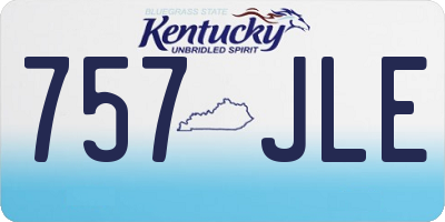 KY license plate 757JLE