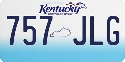 KY license plate 757JLG