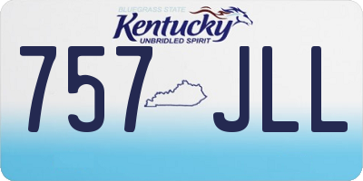 KY license plate 757JLL
