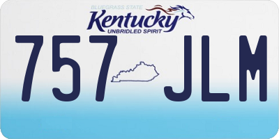 KY license plate 757JLM