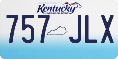 KY license plate 757JLX