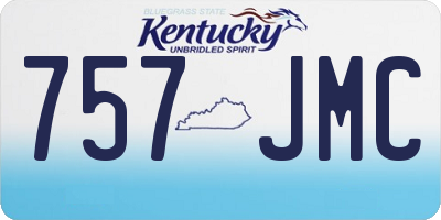 KY license plate 757JMC