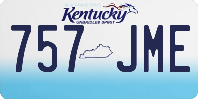 KY license plate 757JME