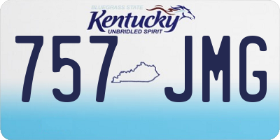KY license plate 757JMG