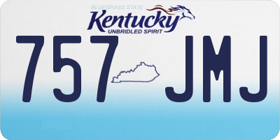 KY license plate 757JMJ