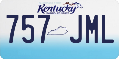 KY license plate 757JML