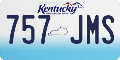 KY license plate 757JMS