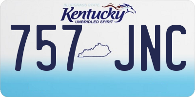 KY license plate 757JNC