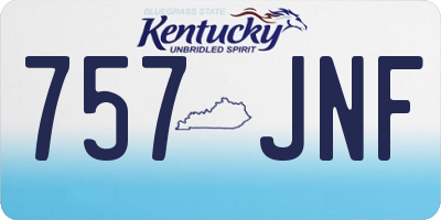 KY license plate 757JNF