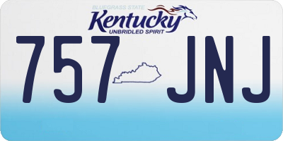 KY license plate 757JNJ