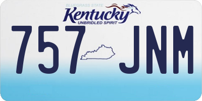 KY license plate 757JNM