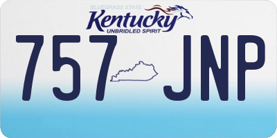 KY license plate 757JNP