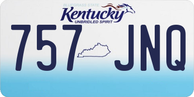 KY license plate 757JNQ