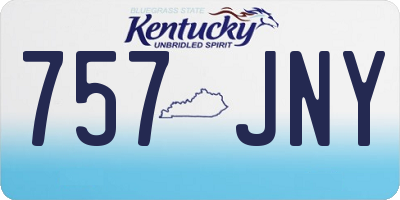 KY license plate 757JNY