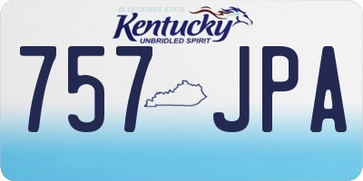 KY license plate 757JPA