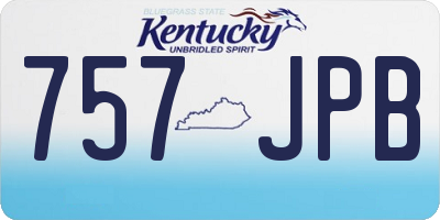 KY license plate 757JPB