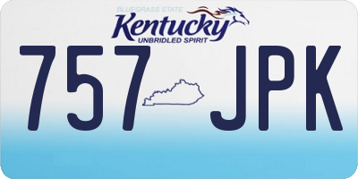 KY license plate 757JPK