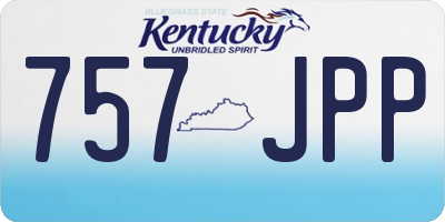 KY license plate 757JPP